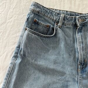 Weekday Light wash High-Rise denim Shorts